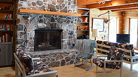 Bing Retreat Main Lake Shore Lodge Fireplace Room