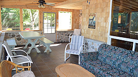 Bing Retreat Main Lake Shore Lodge Screened Porch Interior