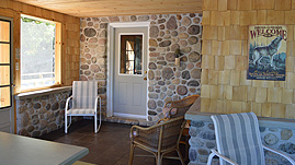 Bing Retreat Main Lake Shore Lodge Screened Porch Interior